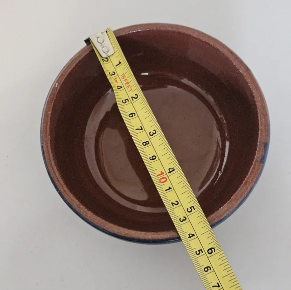 Troyan Bulgarian Drip Glaze Redware Clay Handcrafted Boho Bowl. - Picture 7 of 9